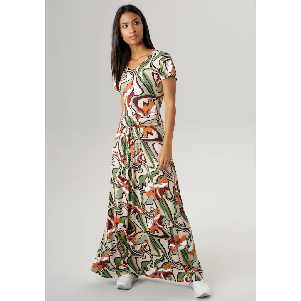 Aniston SELECTED Maxikleid Mit Falten Im Taillenbund