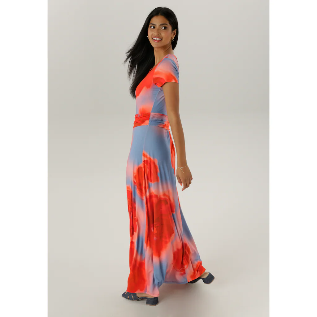 Aniston SELECTED Maxikleid Mit Figurbetonenden Raffungen In Der Taille - NEUE KOLLEKTION