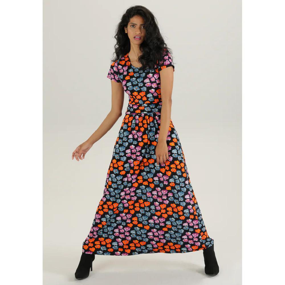 Aniston SELECTED Maxikleid Mit Figurbetonenden Raffungen In Der Taille