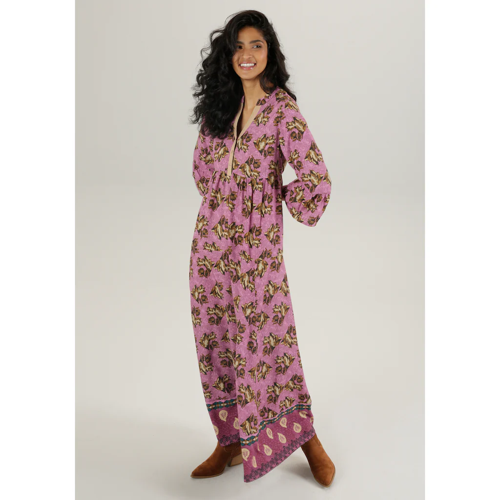 Aniston SELECTED Maxikleid Mit Glänzender Verzierung Am Ausschnitt