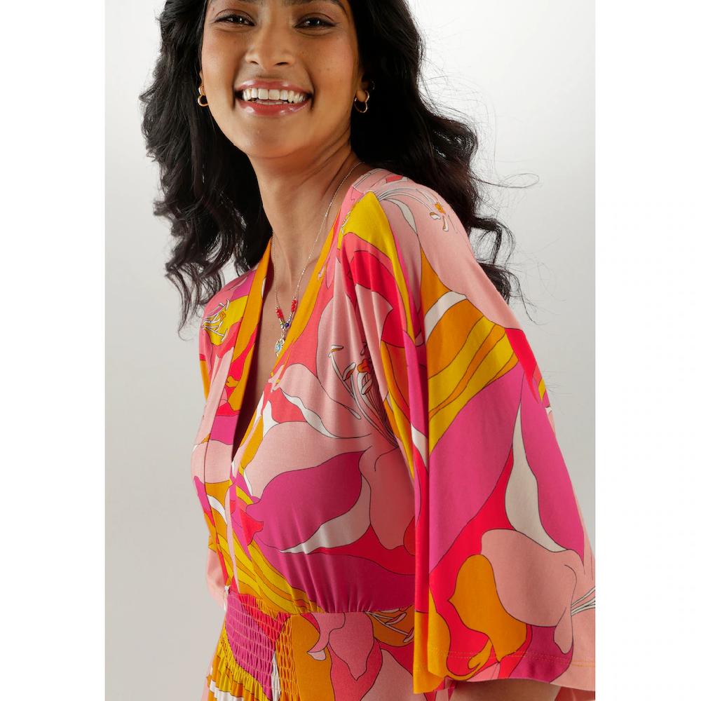 Aniston SELECTED Maxikleid Mit Weiten 3/4-langen Ärmeln - NEUE KOLLEKTION