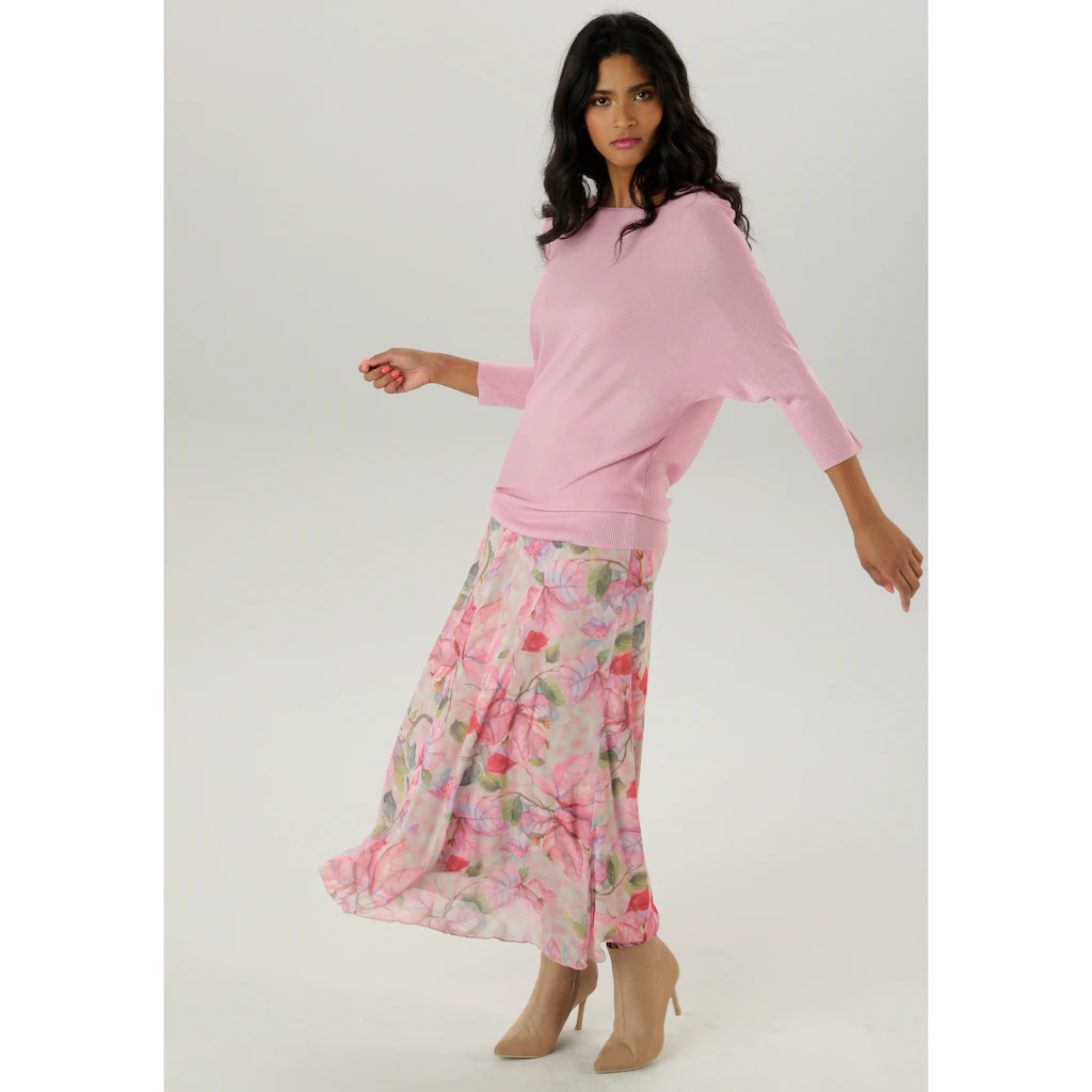 Aniston SELECTED Maxirock Mit Farbharmonischen Floralem Muster - NEUE KOLLEKTION