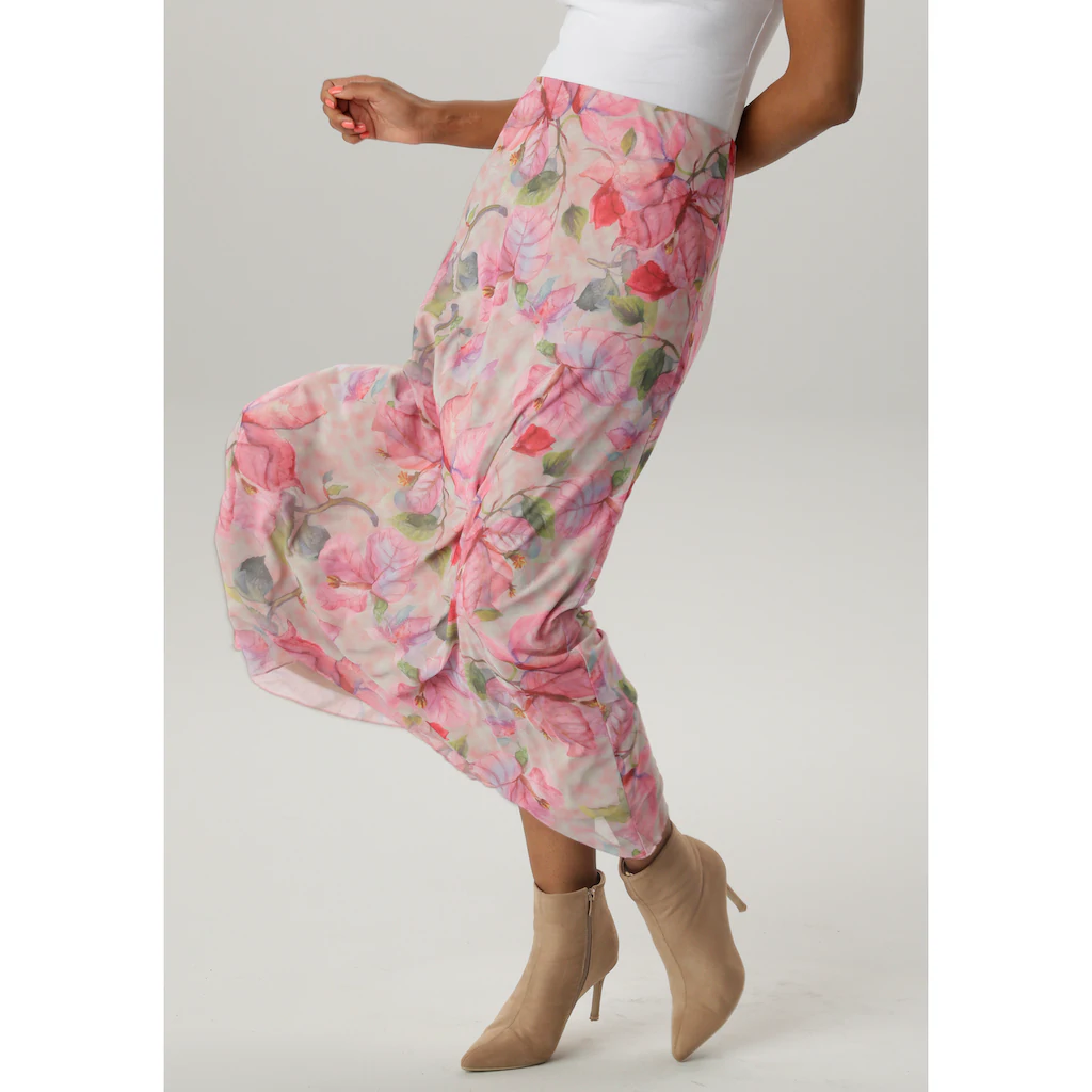 Aniston SELECTED Maxirock mit farbharmonischen floralem Muster - NEUE KOLLEKTION