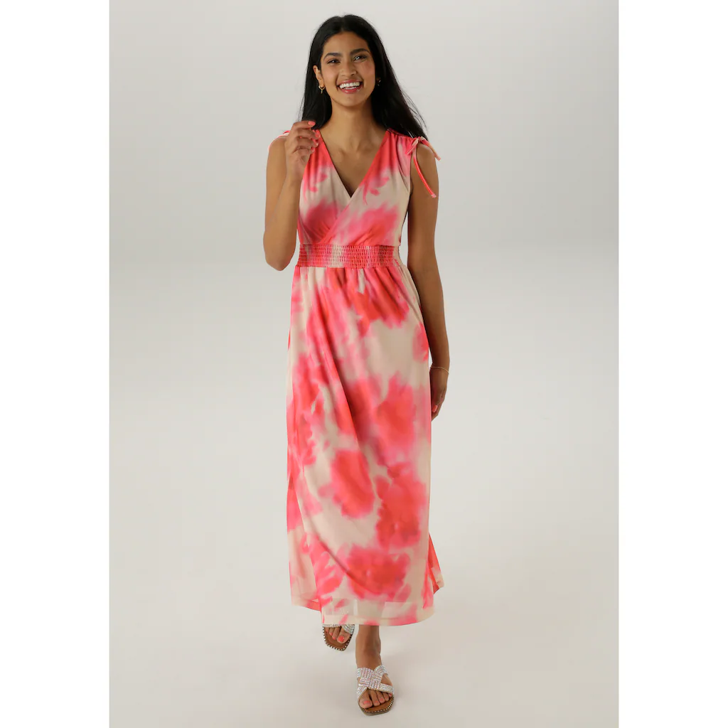 Aniston SELECTED Meshkleid Mit Trägern Zum Raffen - NEUE KOLLEKTION