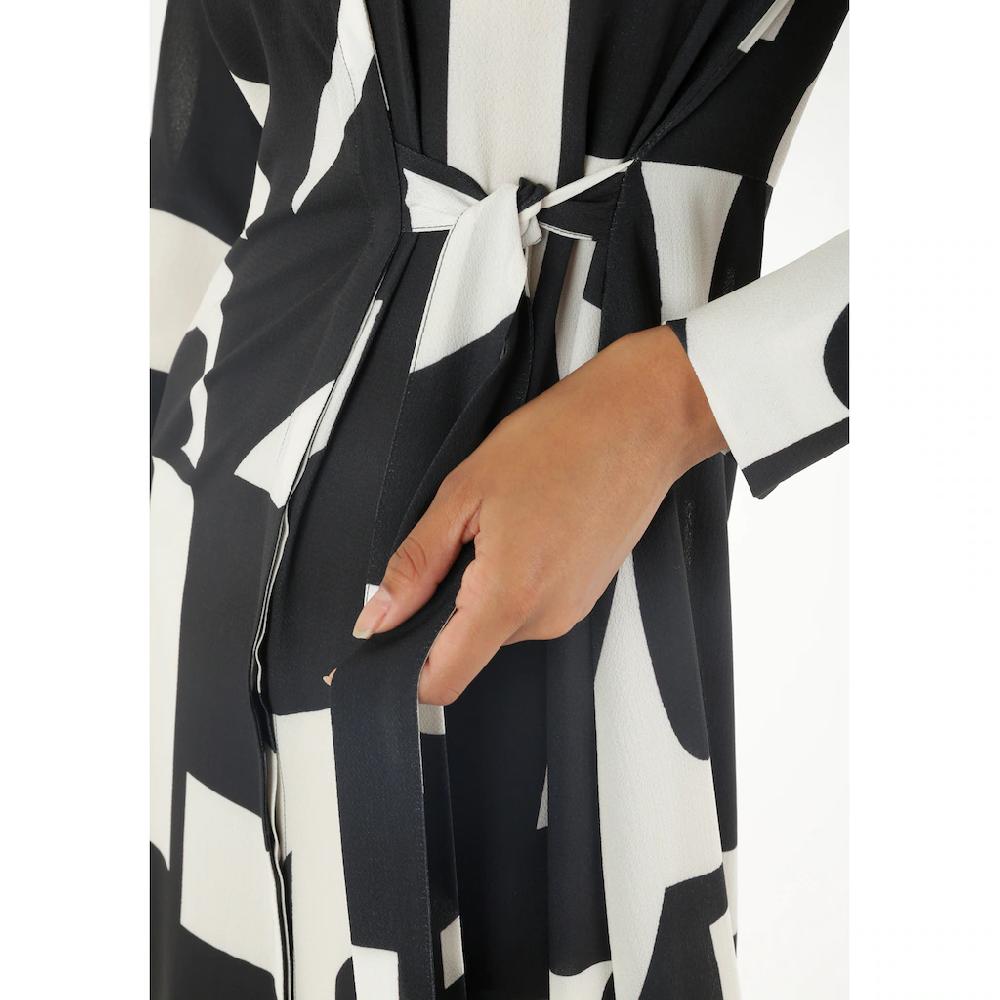 Aniston SELECTED Midikleid Hemdblusenkleid Mit Seitlichem Bindedetail