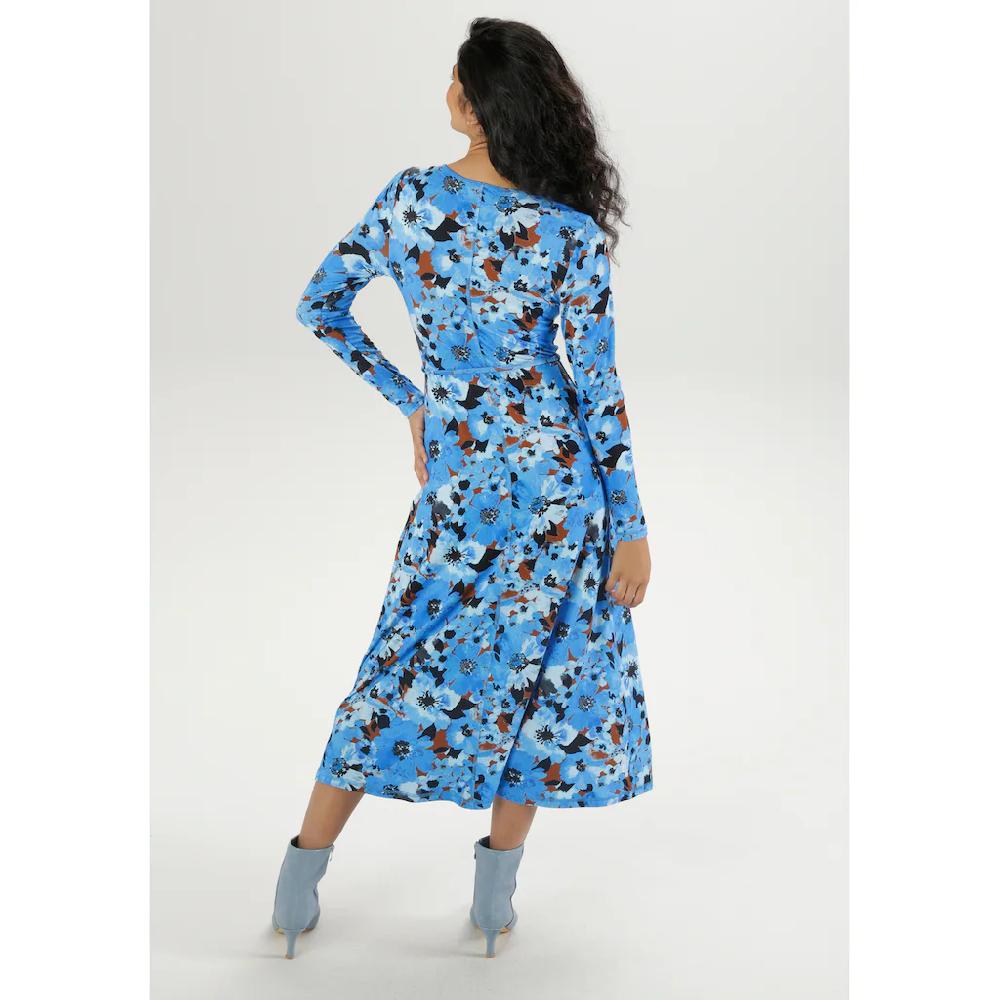 Aniston SELECTED Midikleid (mit Abnehmbarem Bindeband) Mit Dekorativen Ziernähten