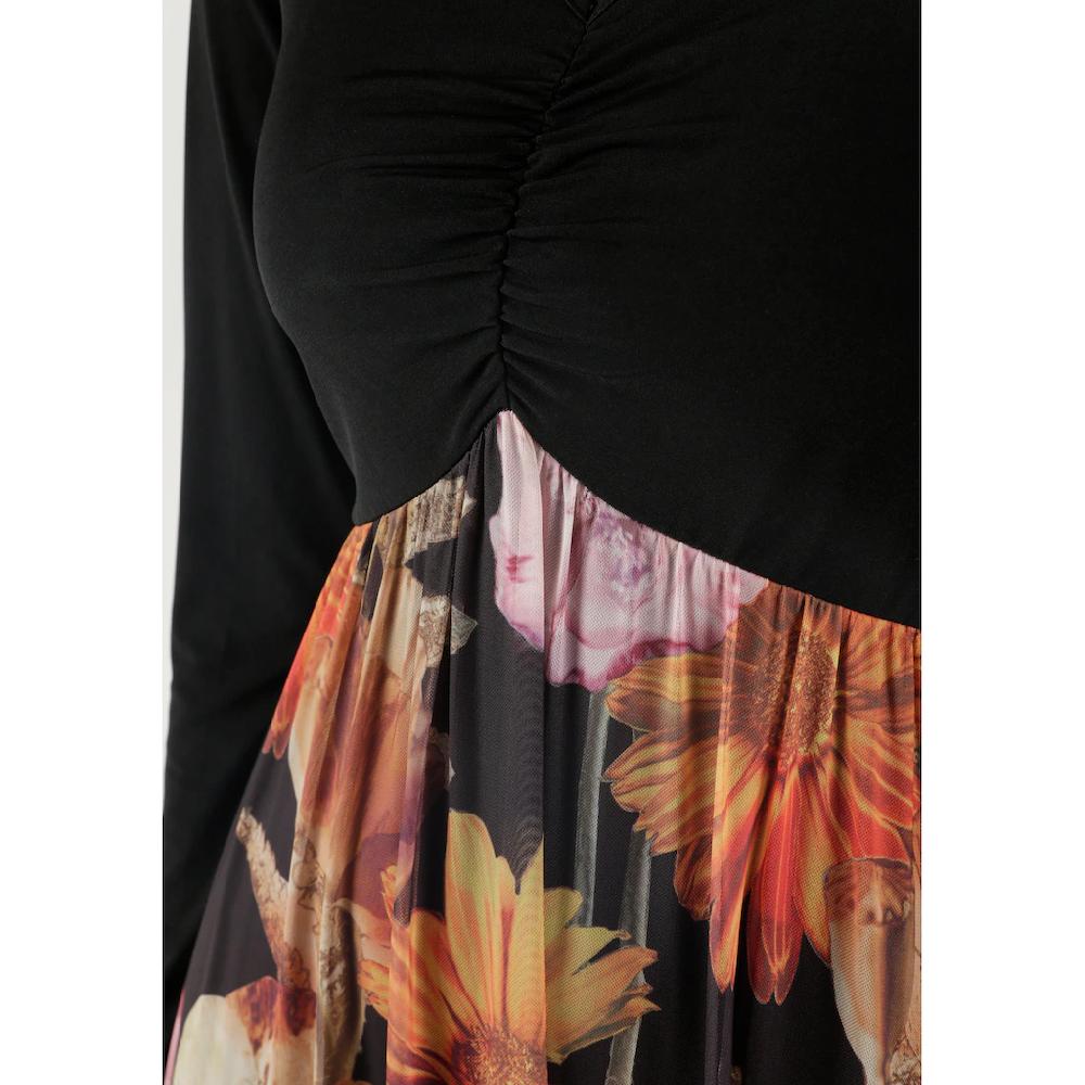 Aniston SELECTED Midikleid Mit Raffung Am V-Ausschnitt