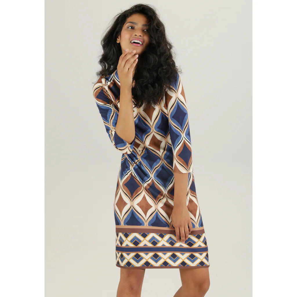 Aniston SELECTED Minikleid mit leichter Taillierung und elegantem Druck