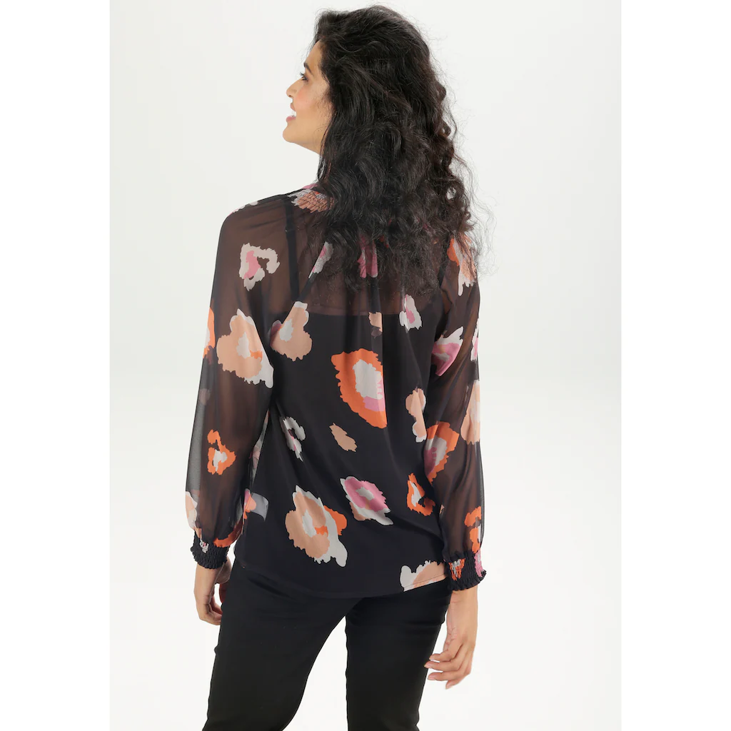 Aniston SELECTED Schlupfbluse Aus Transparentem Chiffon