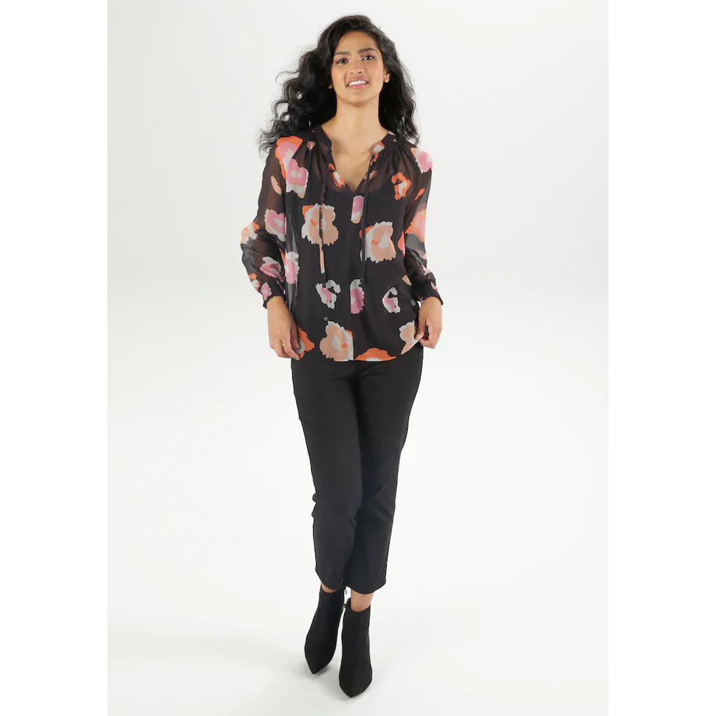 Aniston SELECTED Schlupfbluse Aus Transparentem Chiffon