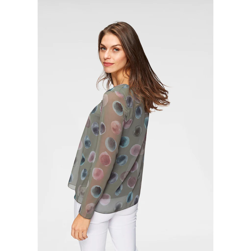 Aniston SELECTED Schlupfbluse Mit Blickdichtem Jerseyfutter