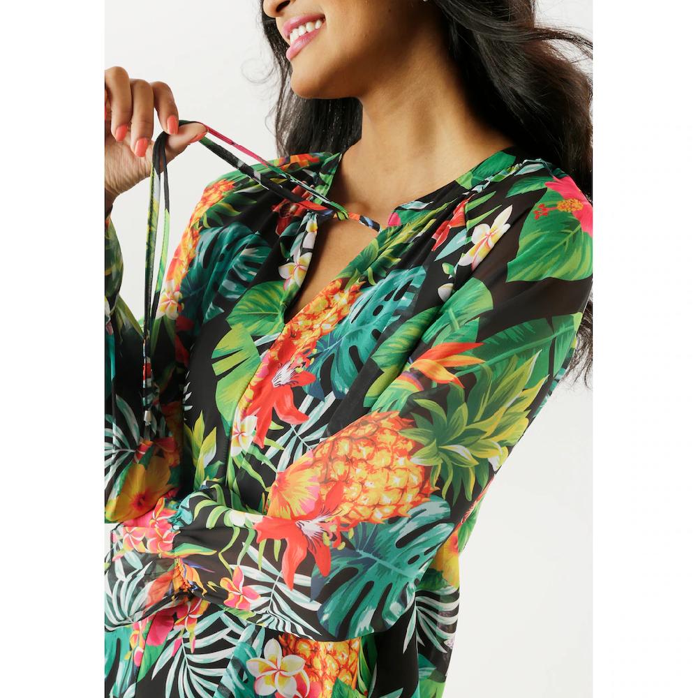 Aniston SELECTED Schlupfbluse Mit Blickdichtem Jerseyfutter - NEUE KOLLEKTION