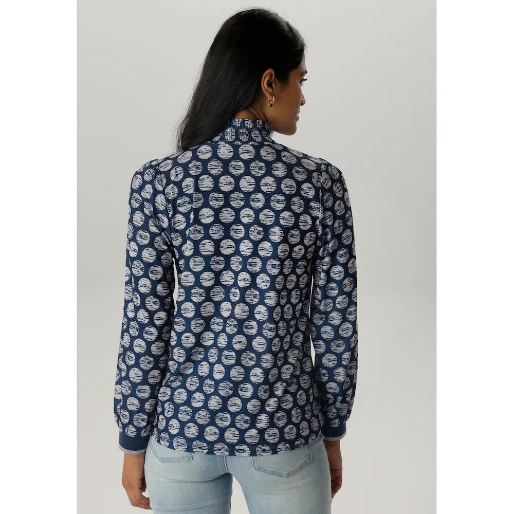 Aniston SELECTED Schlupfbluse Mit Gestreiften Punkten - NEUE KOLLETION