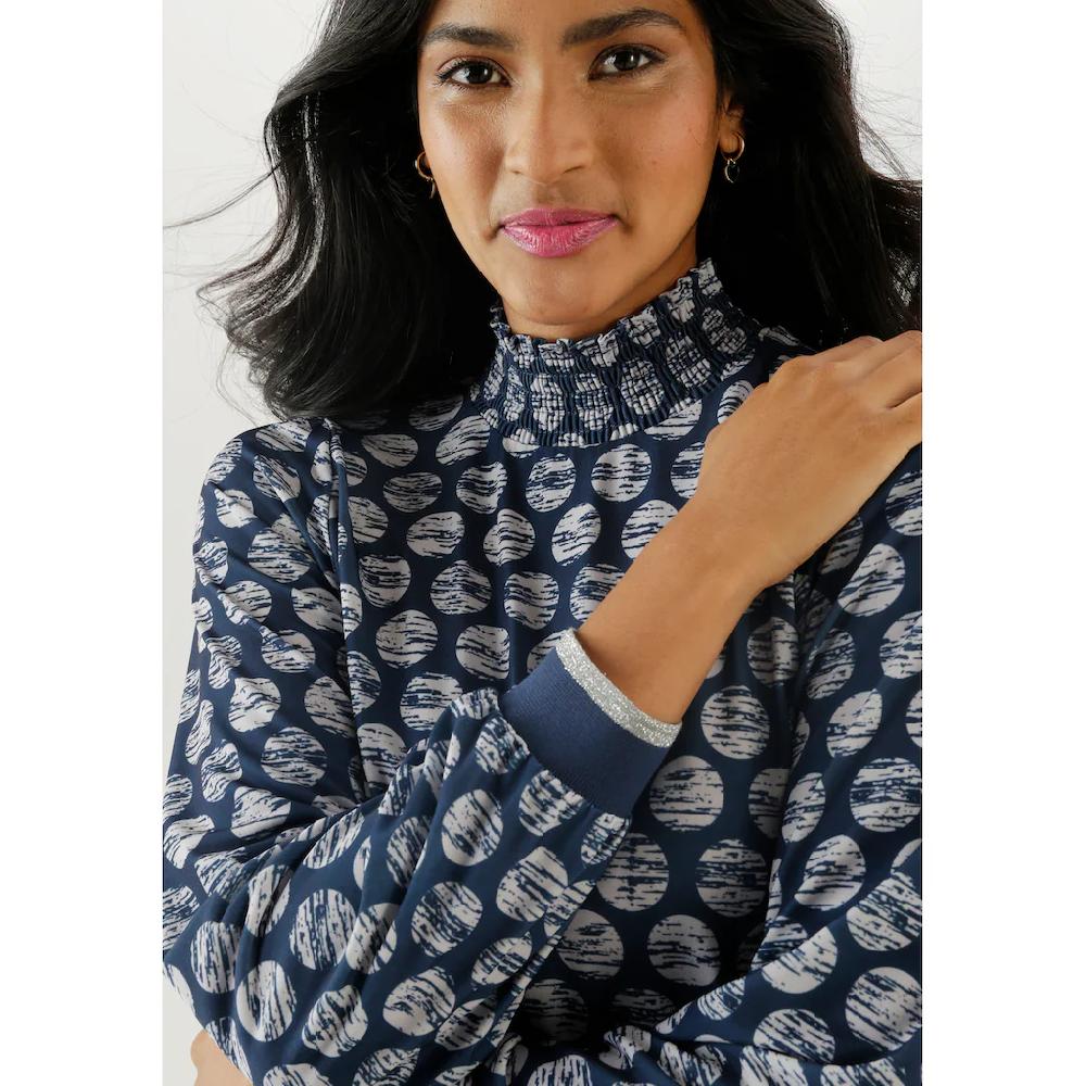 Aniston SELECTED Schlupfbluse Mit Gestreiften Punkten - NEUE KOLLETION