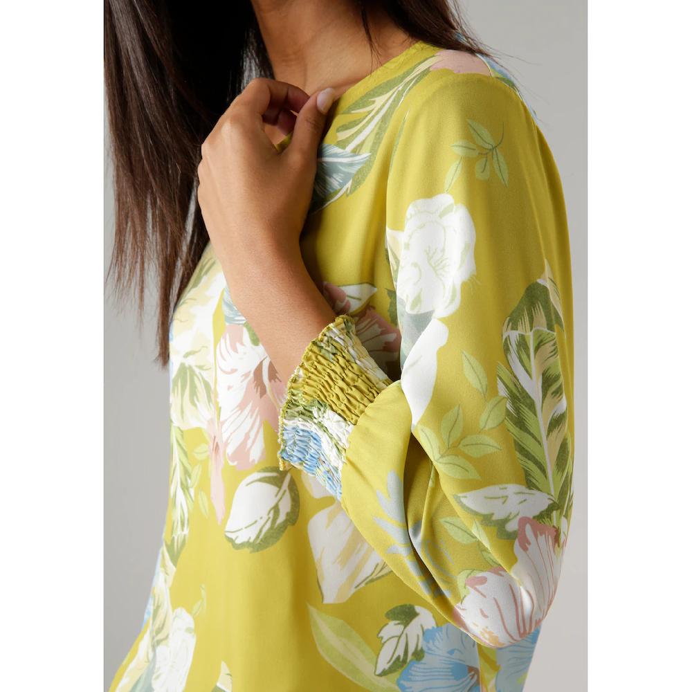 Aniston SELECTED Schlupfbluse Mit Großem Blätter- Und Blumendruck