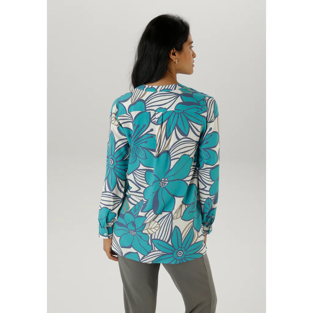 Aniston SELECTED Schlupfbluse Mit Malerischen Blütendruck - NEUE KOLLEKTION