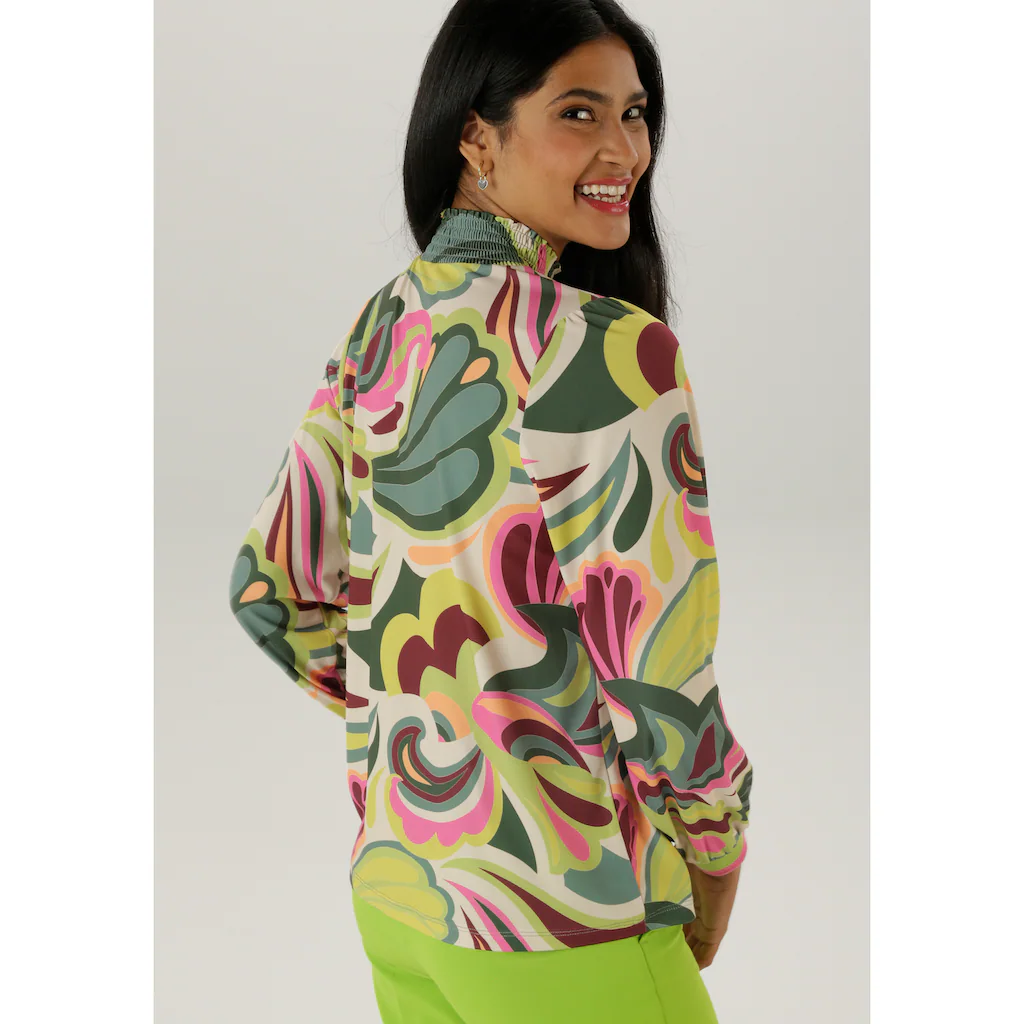 Aniston SELECTED Schlupfbluse Mit Modisch Einzigartigen Druckmuster Allover - NEUE KOLLEKTION