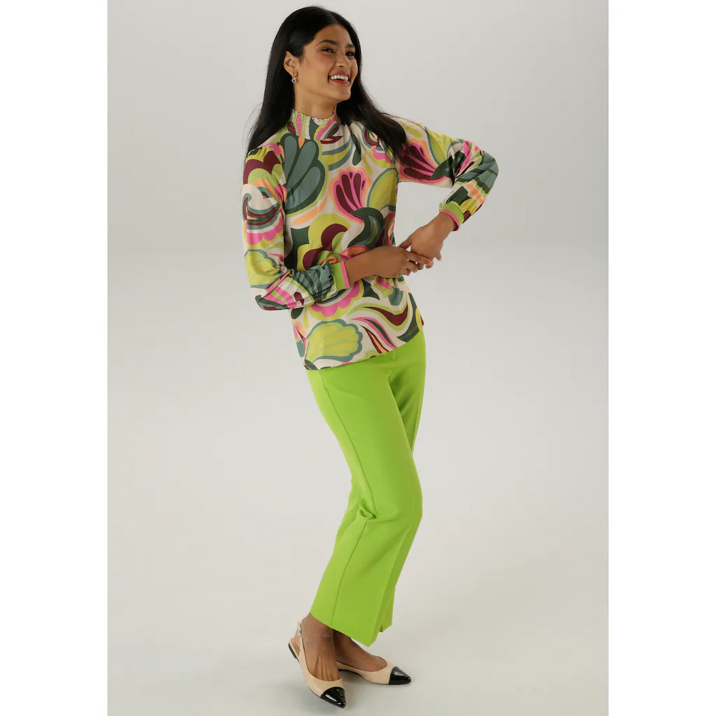 Aniston SELECTED Schlupfbluse Mit Modisch Einzigartigen Druckmuster Allover - NEUE KOLLEKTION