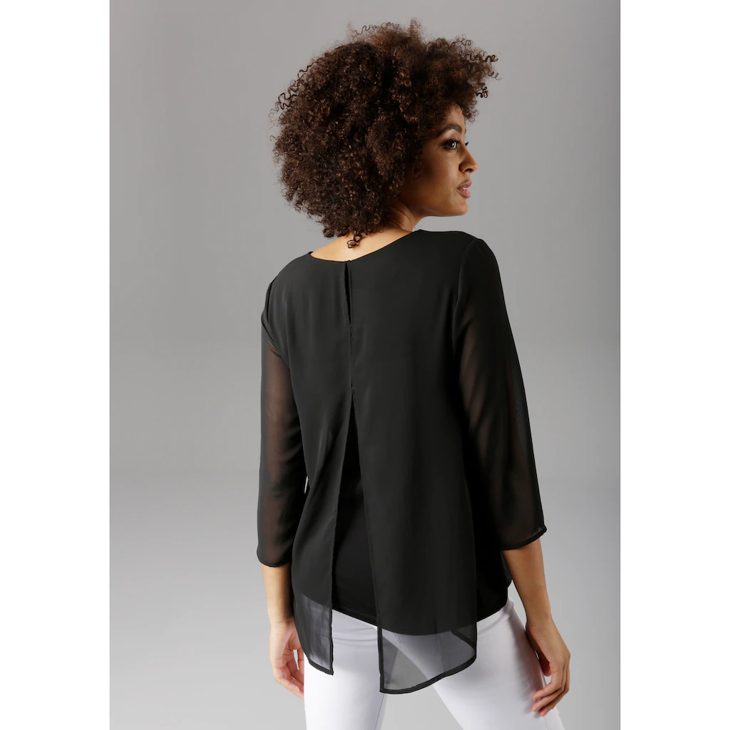 Aniston SELECTED Schlupfbluse Mit Rückenschlitz