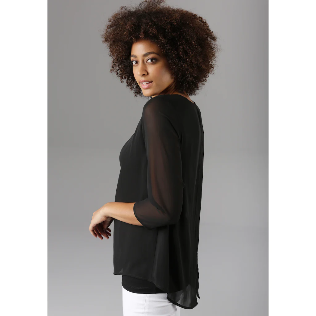 Aniston SELECTED Schlupfbluse Mit Rückenschlitz
