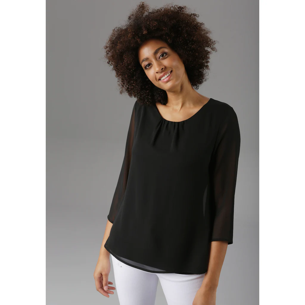 Aniston SELECTED Schlupfbluse mit Rückenschlitz
