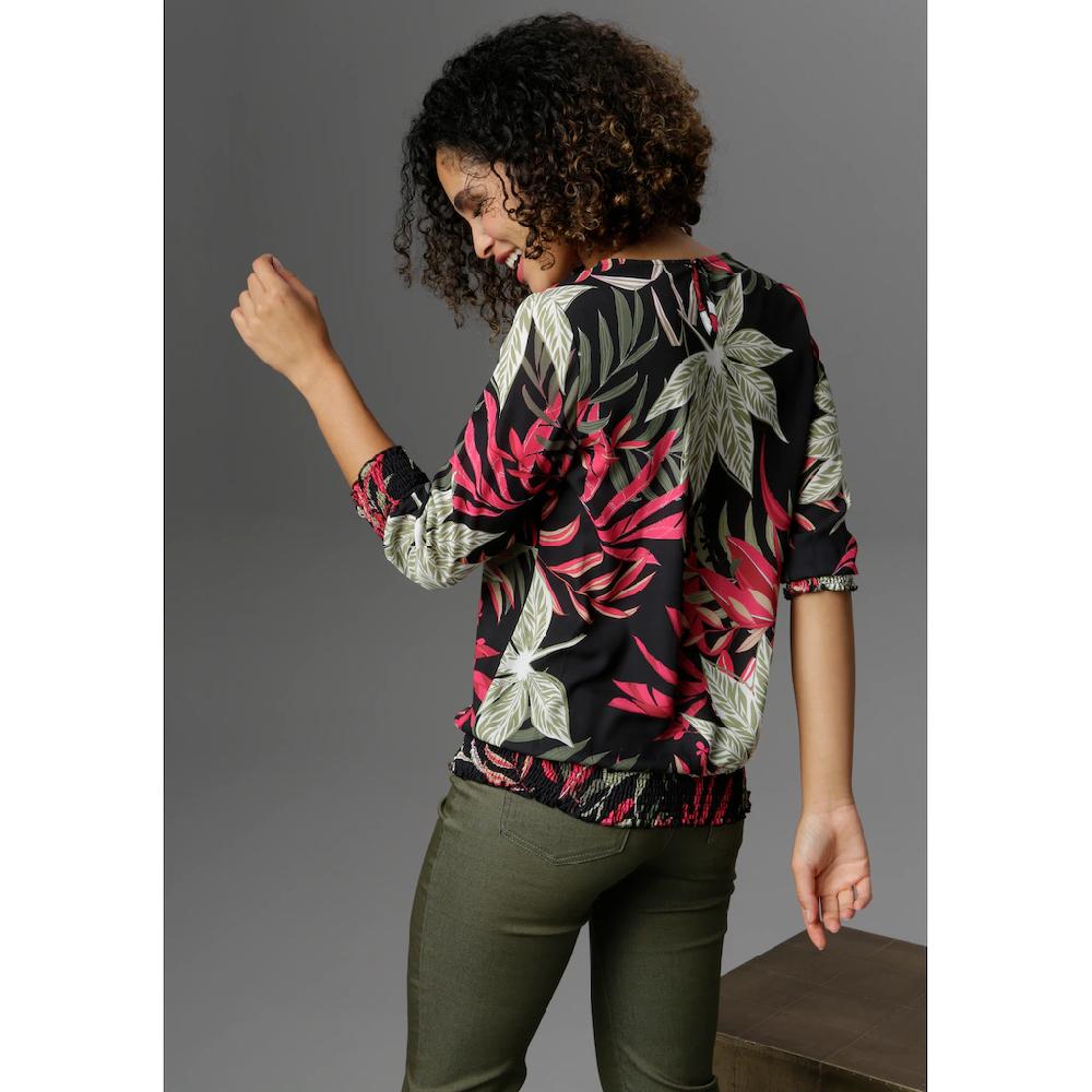 Aniston SELECTED Schlupfbluse Mit Smok-Abschlüssen