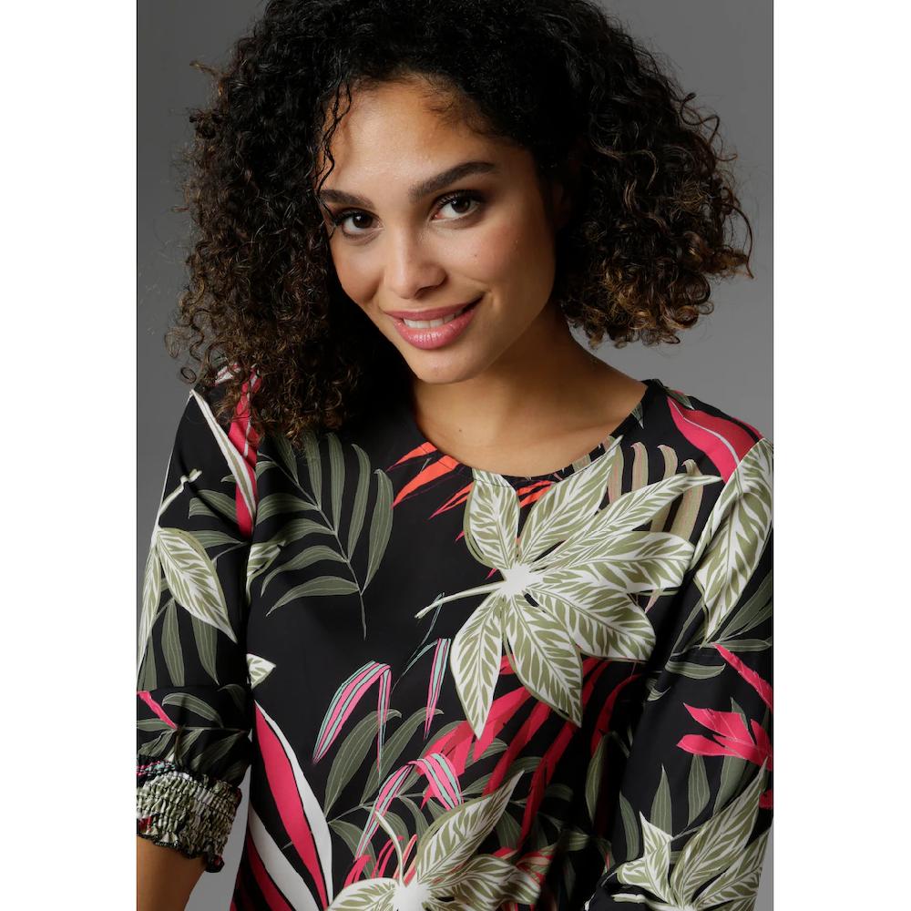 Aniston SELECTED Schlupfbluse Mit Smok-Abschlüssen