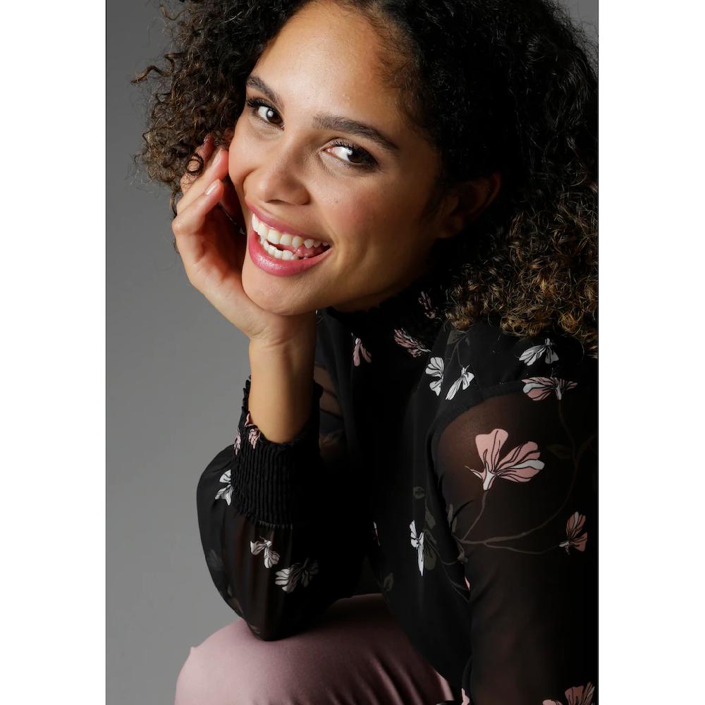 Aniston SELECTED Schlupfbluse Mit Smok-Einsätzen