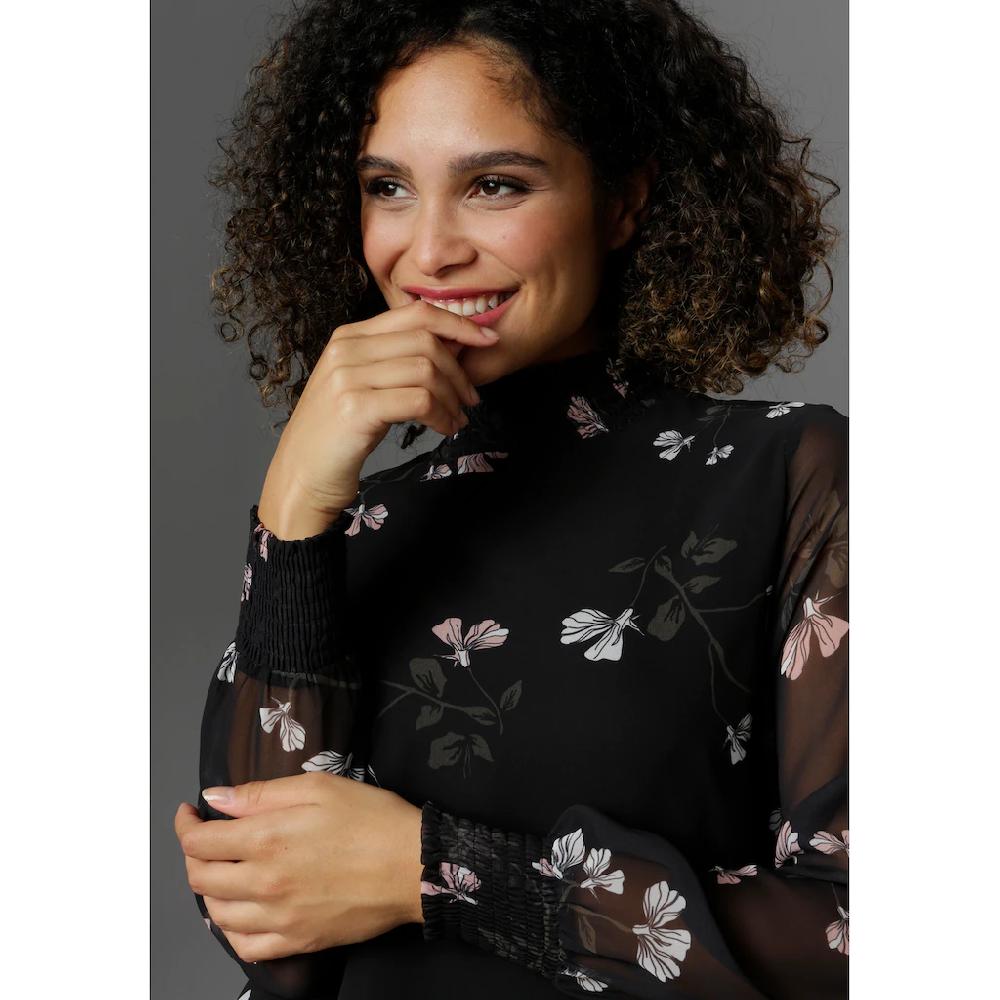 Aniston SELECTED Schlupfbluse Mit Smok-Einsätzen