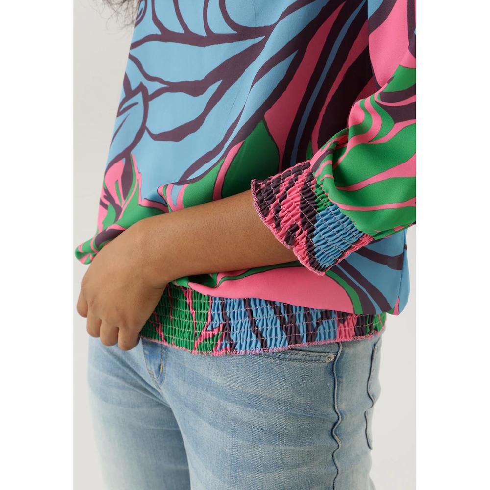 Aniston SELECTED Schlupfbluse Mit Smokbündchen Und Graphischen Druck - NEUE KOLLEKTION