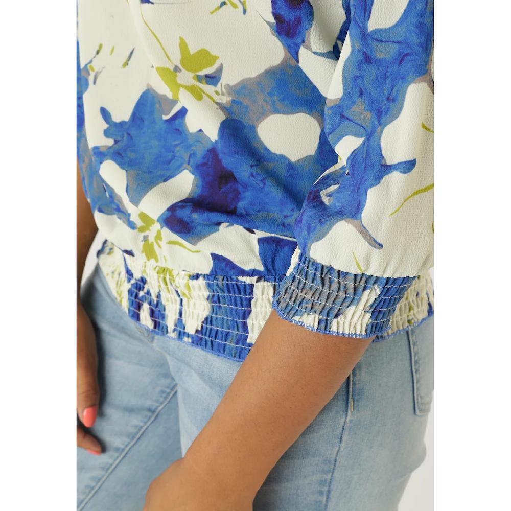 Aniston SELECTED Schlupfbluse Mit Smokbündchen Und Allover Blumenmuster - NEUE KOLLEKTION