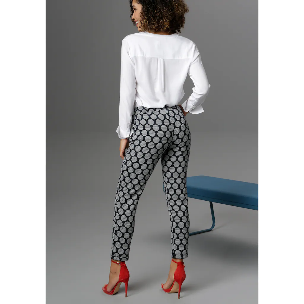 Aniston SELECTED Schlupfhose Mit Gestreiften Punkten