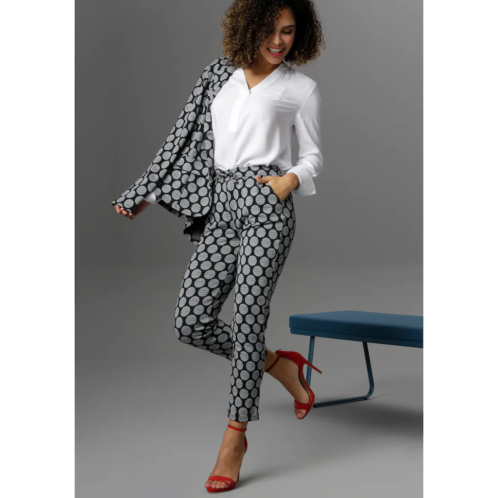 Aniston SELECTED Schlupfhose Mit Gestreiften Punkten