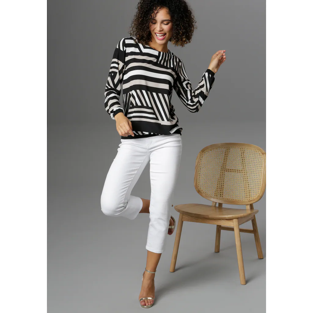 Aniston SELECTED Shirtbluse mit grafischem Muster