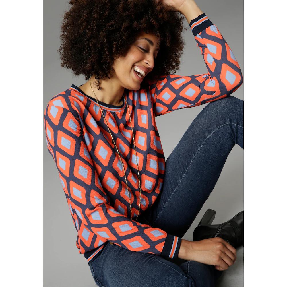 Aniston SELECTED Shirtbluse Mit Sportiven Bündchen