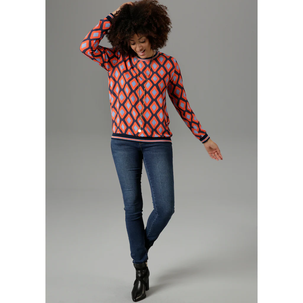 Aniston SELECTED Shirtbluse Mit Sportiven Bündchen