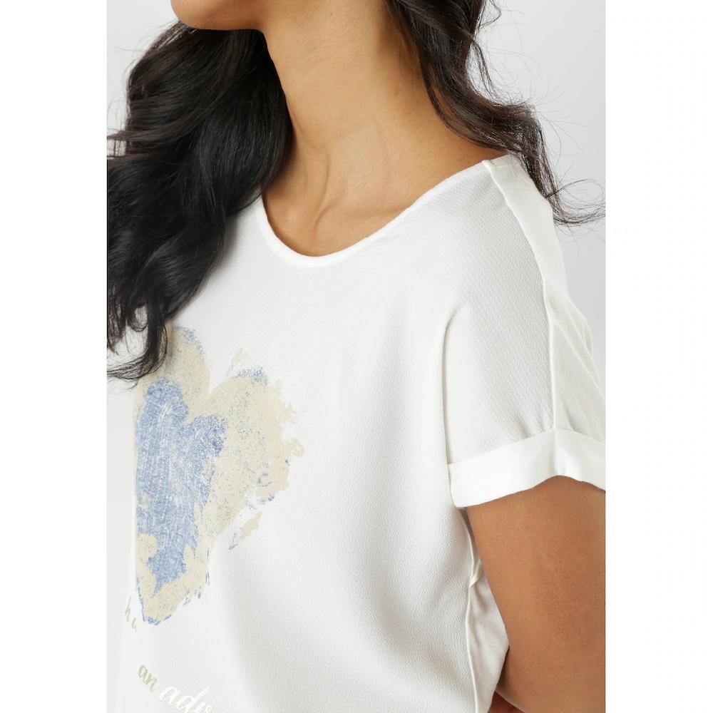 Aniston SELECTED Shirtbluse Teilweise Mit Glänzenden Goldfarbenen Folienprint - NEUE KOLLEKTION