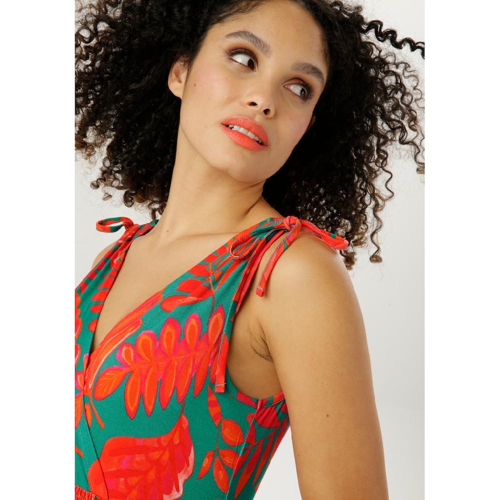 Aniston SELECTED Sommerkleid Mit Breiten Trägern Zum Raffen