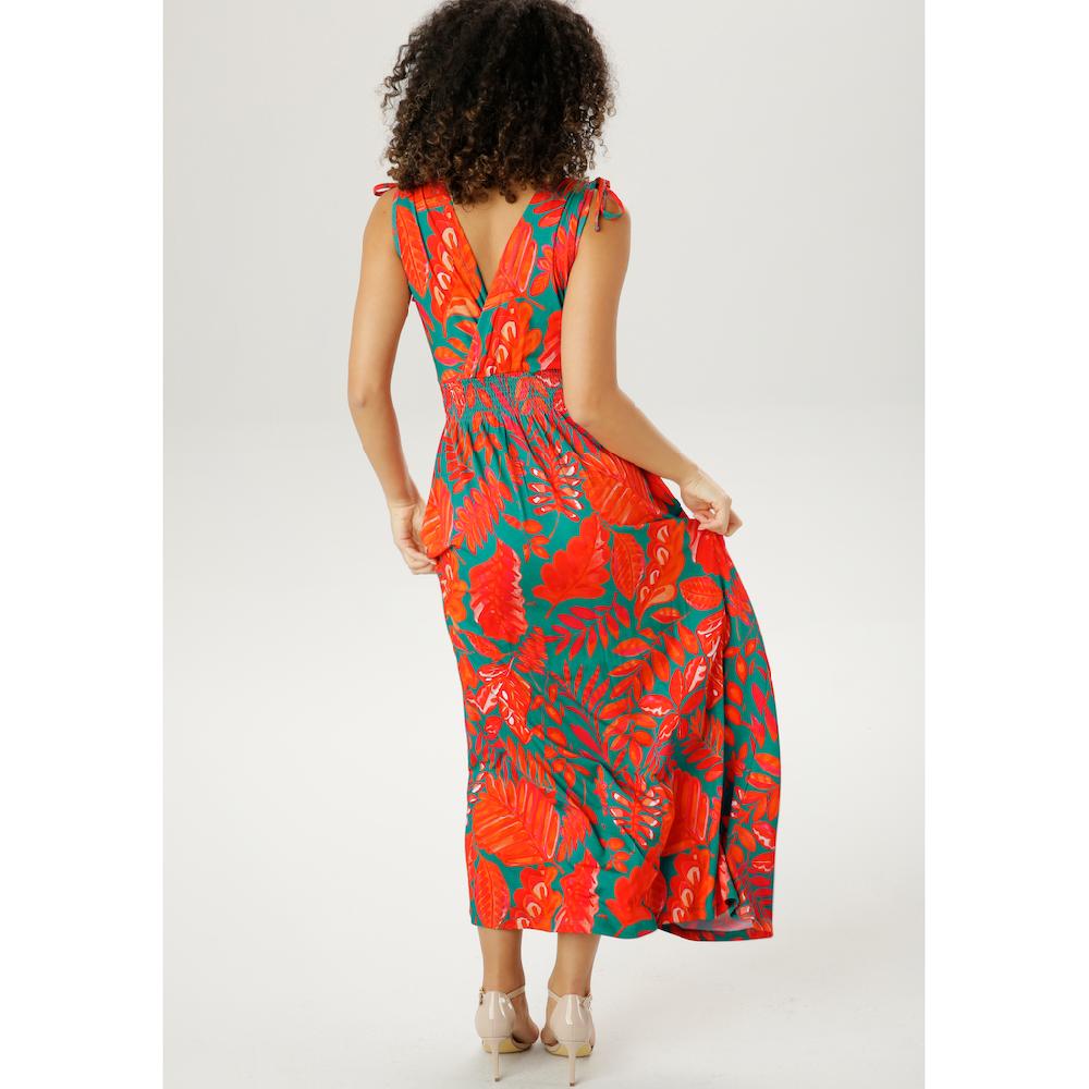 Aniston SELECTED Sommerkleid Mit Breiten Trägern Zum Raffen