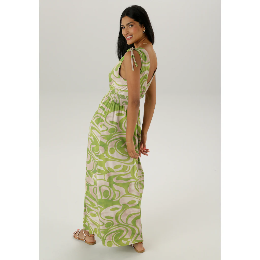 Aniston SELECTED Sommerkleid Mit Breiten Trägern Zum Raffen -NEUE KOLLEKTION