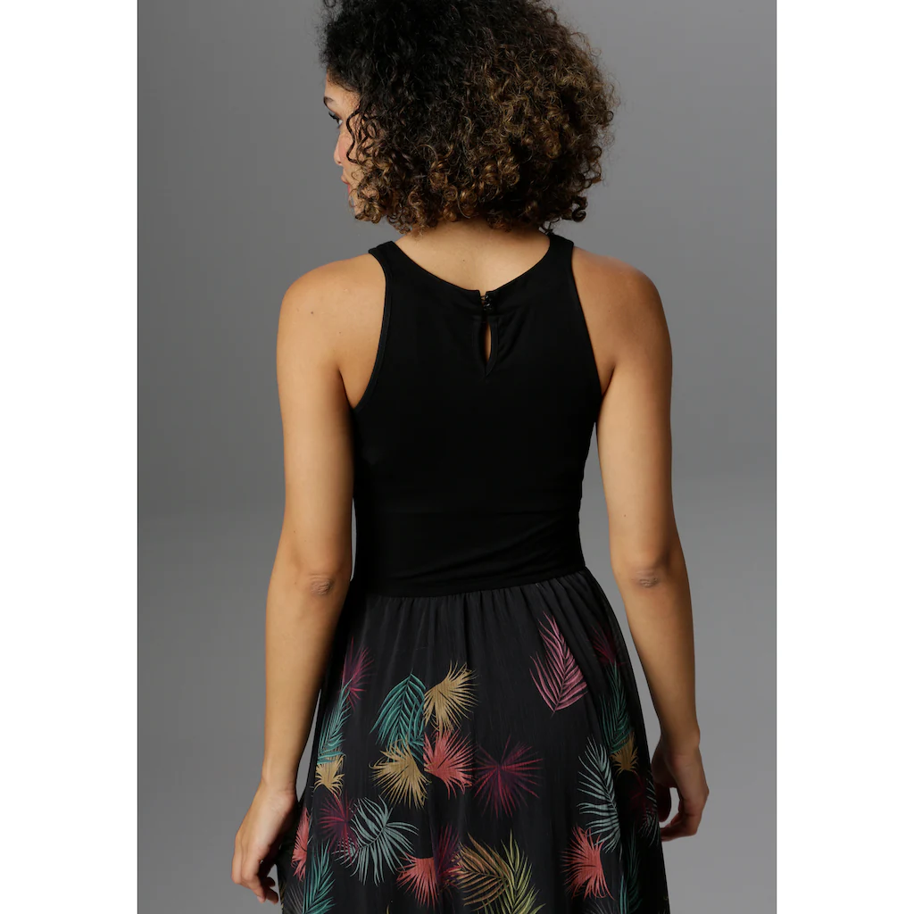 Aniston SELECTED Sommerkleid Mit Buntem Blätterdruck