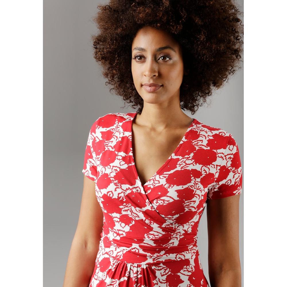 Aniston SELECTED Sommerkleid Mit Gewickeltem Ausschnitt