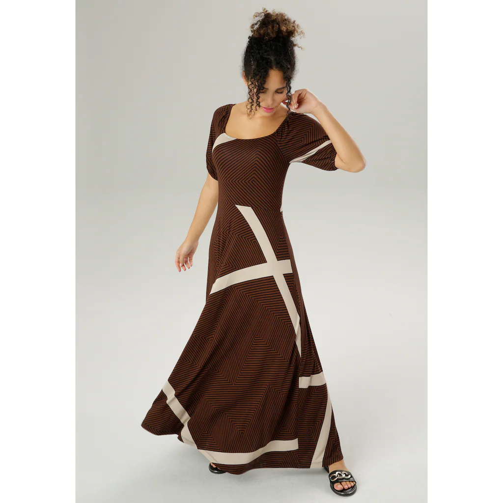 Aniston SELECTED Sommerkleid Mit Verlängertem Halbarm