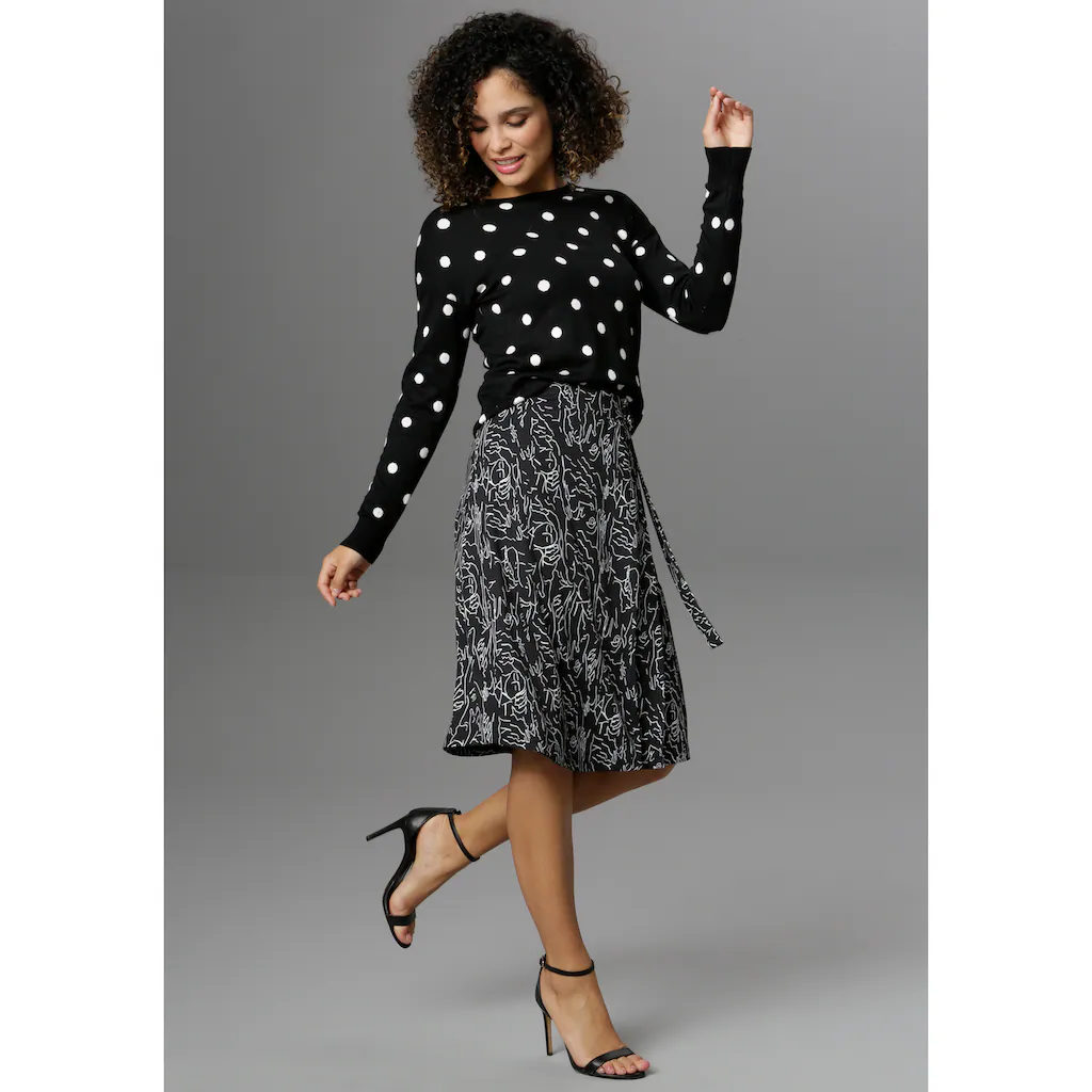 Aniston SELECTED Sommerrock Mit Schnallen Am Bund