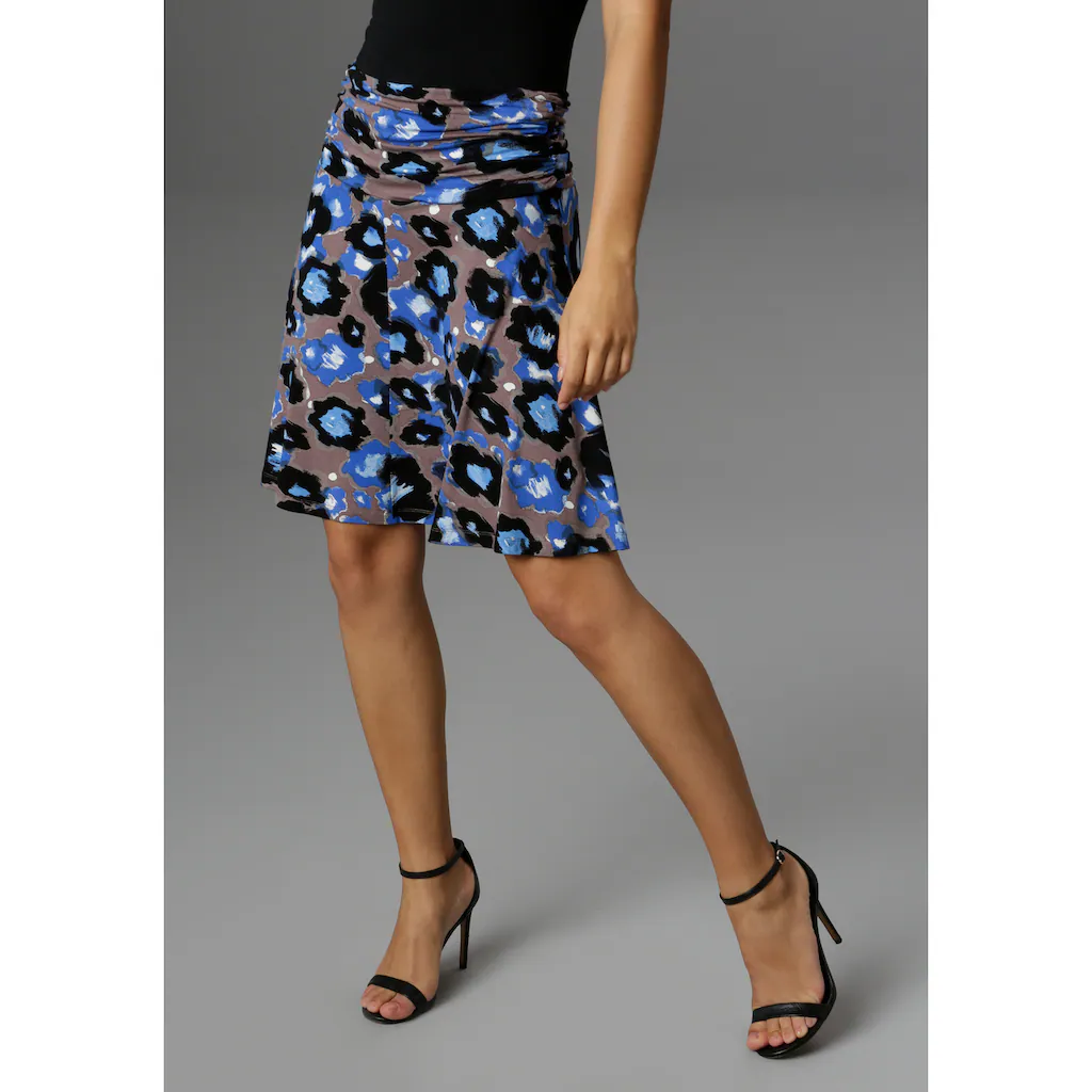 Aniston SELECTED Sommerrock mit seitlicher Raffung