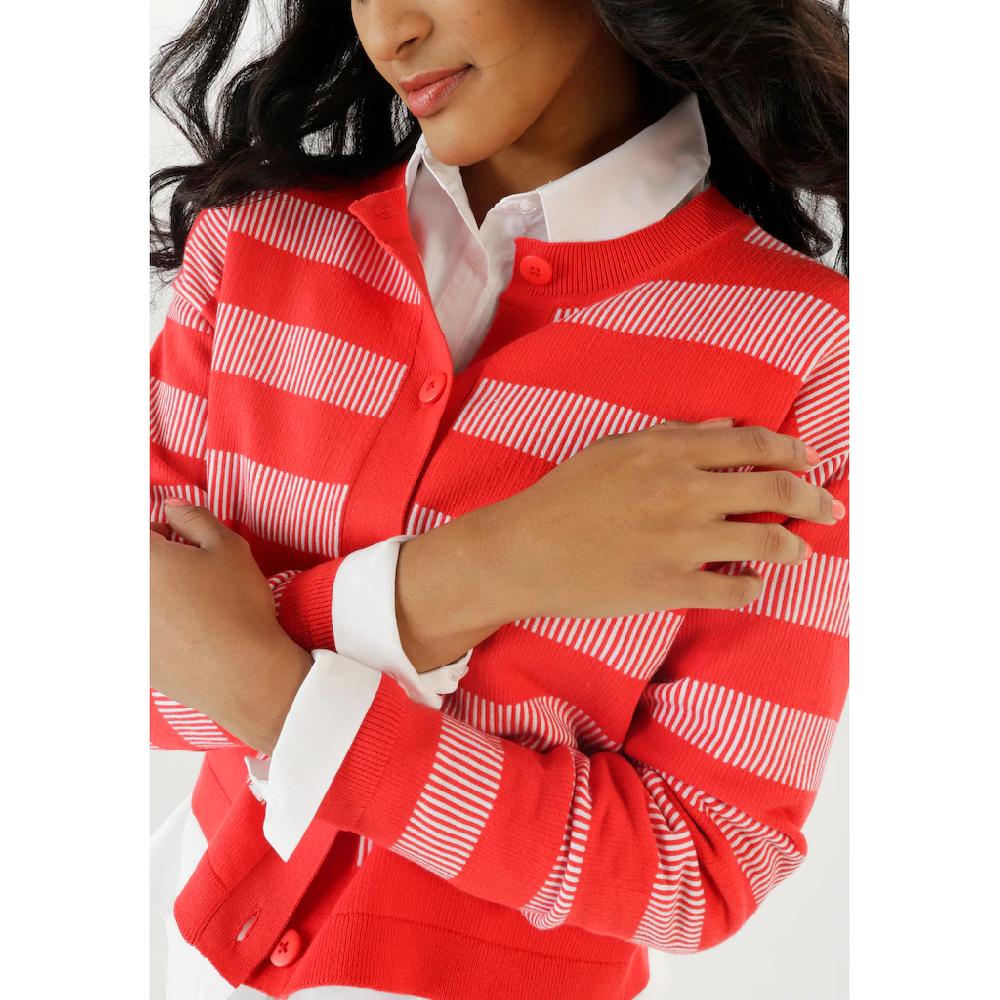 Aniston SELECTED Strickjacke Im Trendigen Streifen-Dessin - NEUE KOLLEKTION