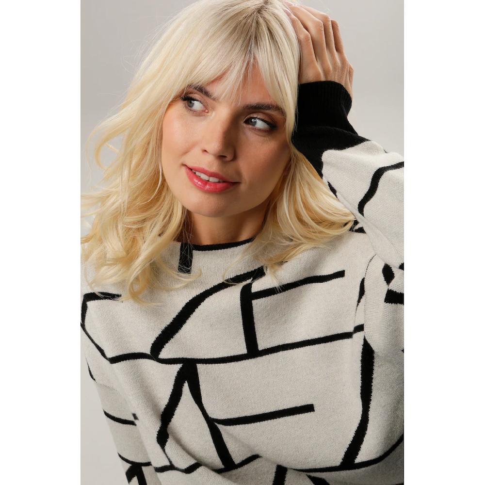 Aniston SELECTED Strickpullover Mit Elegantem Jacquard-Muster
