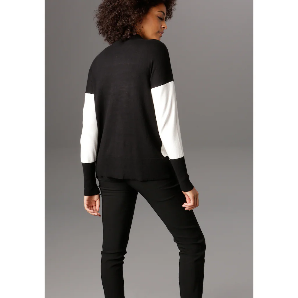 Aniston SELECTED Strickpullover Mit Modisch Kurzem Stehkragen