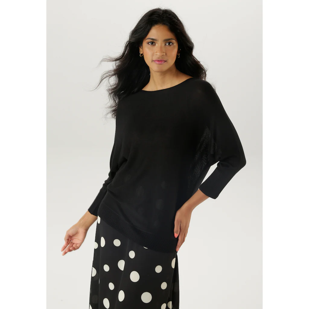 Aniston SELECTED Strickpullover mit U-Boot-Ausschnitt - NEUE KOLLEKTION