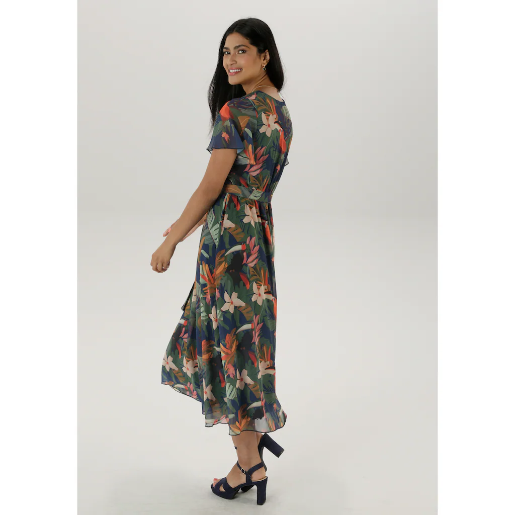 Aniston SELECTED Wickelkleid Mit Blickdichtem Jerseyfutter - NEUE KOLLEKTION